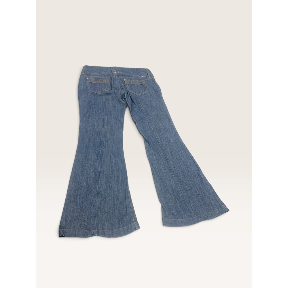 Rewash Womens Y2K Low Rise Extreme Flare Bell Bottom Jeans Light Wash Size 9 - Picture 2 of 5